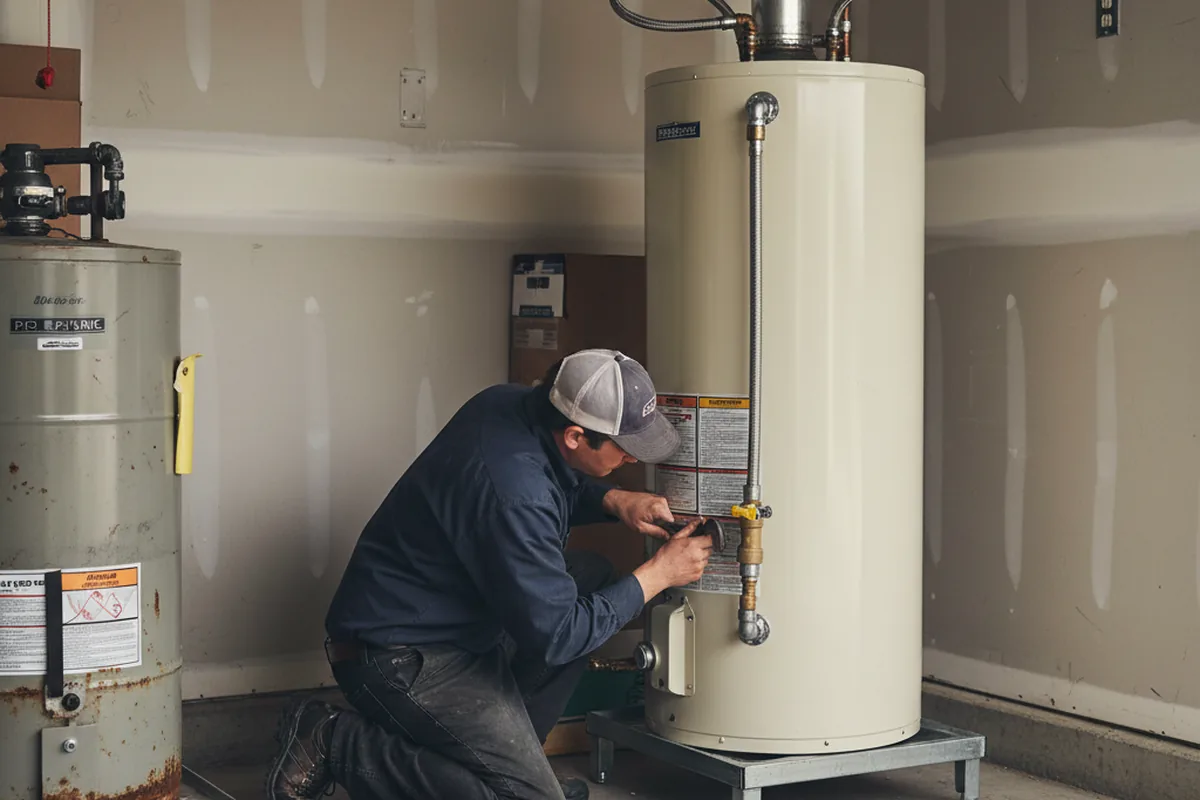 Water heater and shutoff valve replacement in Pickering